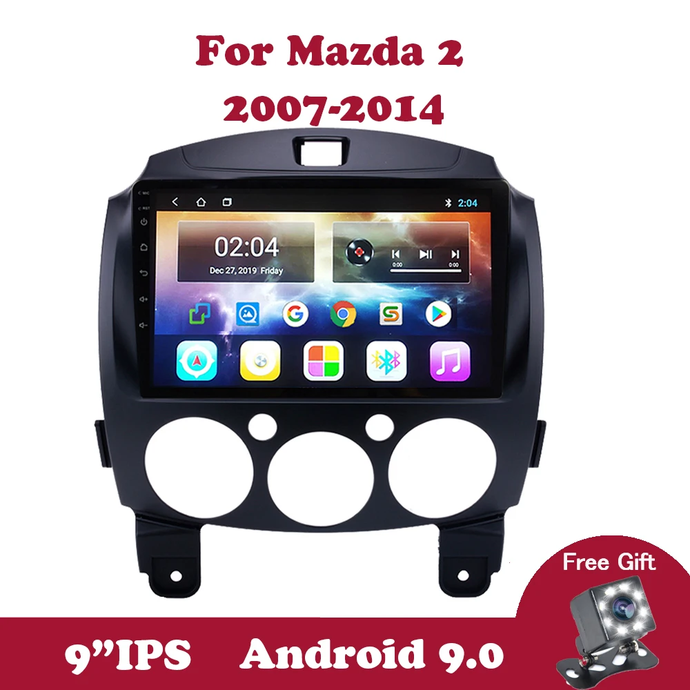 

Android 9.0 IPS GPS Navigation Multimedia Player For Mazda 2 2007-2014 4-core 9inch 2GB+32GB Car Radio 2din No DVD No Cd Slot BT