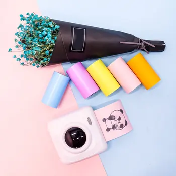 

Thermal Paper Roll self-adhesive 57x30mm For Mobile Mini BT Printer Peripage Printer Photo POS Receipt Label Colorful