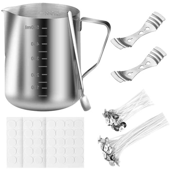 

Candle Make Kit,Candle Craft Tools,Candle Making Pouring Pot,Cotton Candle Wicks,Candle Wick Stickers,Candle Wick Holder