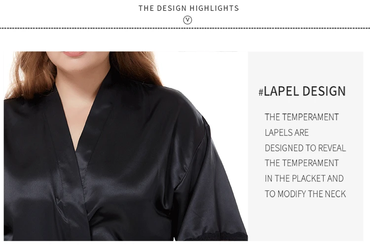 Женский халат ночная рубашка больших размеров XL Женская Сексуальная кружевная Пижама кодовый халат пижама повседневная домашняя одежда