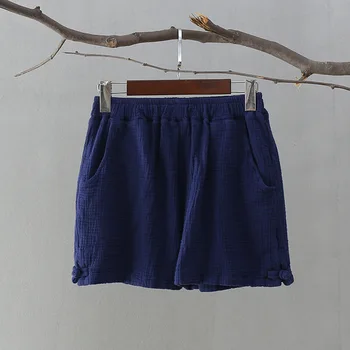 

Cotton and linen summer loose wide legs were thin casual shorts 2020 new