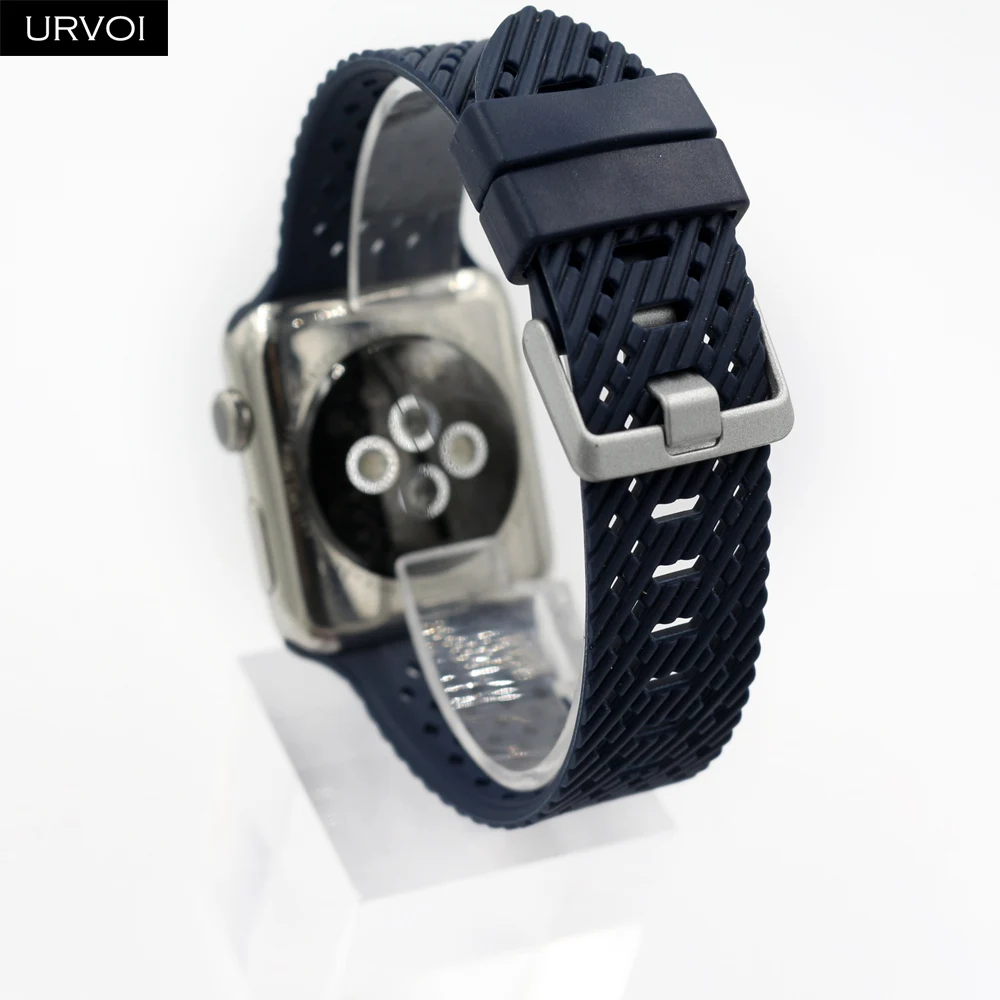 Ремешок спортивный URVOI для Apple Watch series 6 SE 5 4 3 2 1 мягкий ТПЭ браслет iWatch дышащий