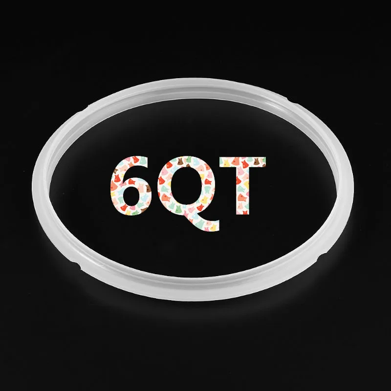 Pressure Cooker Replacement Parts Silicone Sealing Ring 6/8 Quart For Instant Pot Electric Pressure Cooker 6 quart Transparent
