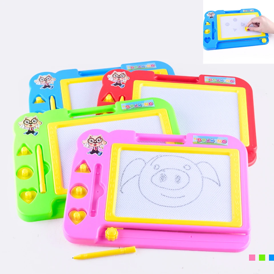 Children Doodle Pad Pen Painting Sketch Pad Drawing Easy Writing Gift Writing Kids Erasable Slate Magnetic Board Stickers Aliexpress