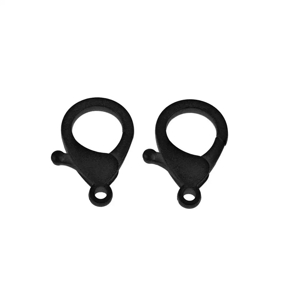 5 шт. 35 мм яркие цвета карабины застежки крючки брелки корейские милые брелки брелок для ключей ABS для DIY ювелирных изделий Аксессуары - Цвет: black