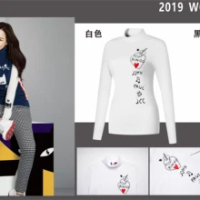 QQ2019 дамы из тонкого вельвета Круглый воротник рубашка Спортивная одежда с длинными рукавами футболка для гольфа, 3 цвета, одежда для гольфа S-XXL выбор, обувь для отдыха, g