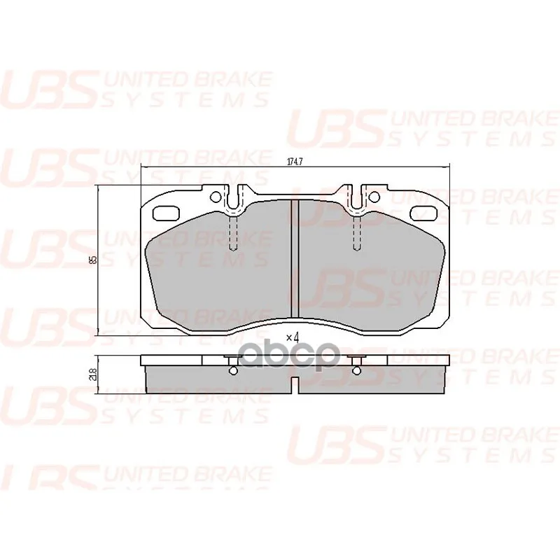 Disc Brake pads In Grease 5G Iveco Daily III (06) UBS art. B1115005