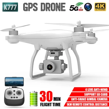 

NEW Arrival K777 Drone 4K GPS WiFi HD Camera Gimbal 1KM Profissional RC Quadcopter Brushless Motor Drones 30-minute flight