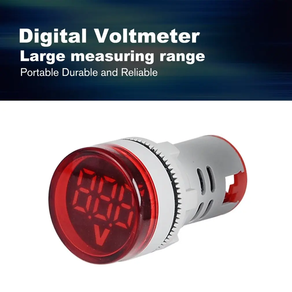 SINOTIMER 60-500V AC Digital LED Display Volt Indicator Signal Light Lamp Mini Voltmeter Tester Voltage Detector Gauge