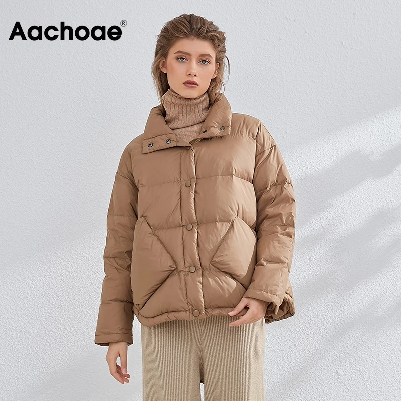 Aachoae Womens Coats 2020 Winter Single Breasted