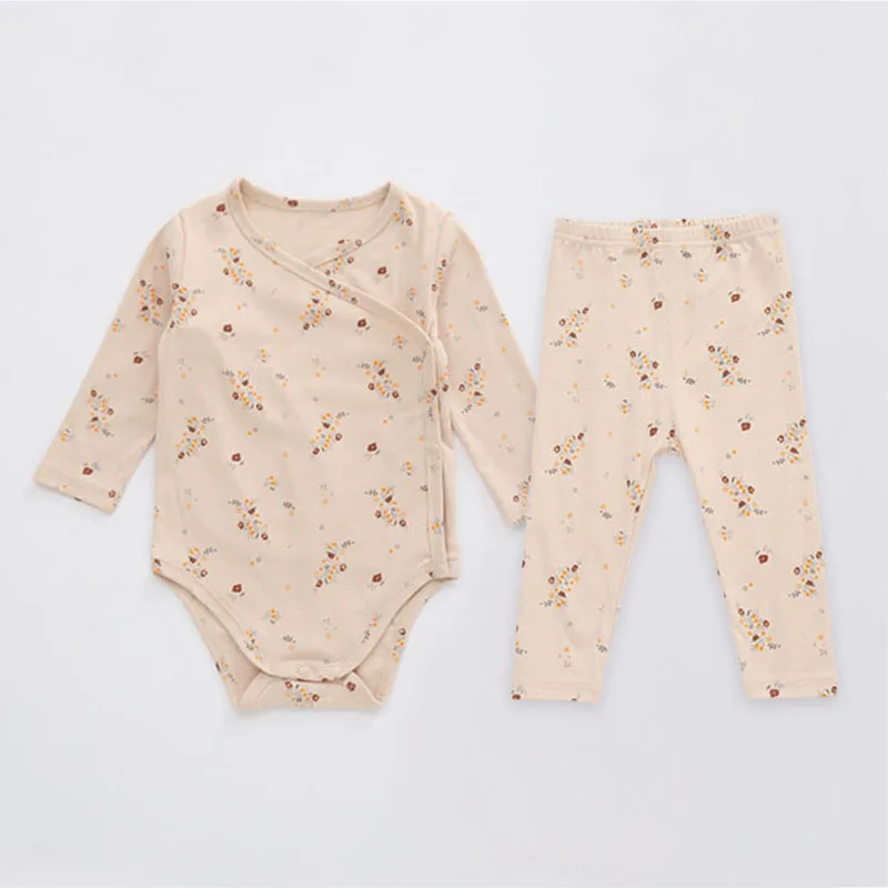 baby girl cotton clothing set 0-24M Newborn Baby Boy Girl Clothes Set Autumn Winter Long Sleeve Bodysuit Tops + Pant Suit Print Baby 2Pcs Baby Clothing Sets baby shirt clothing set Baby Clothing Set