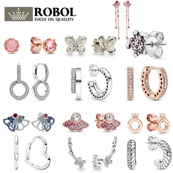 

06 Original 925 Sterling Silver Earrings with Original LOGO AUTUMN 2020 SIGNATURE COLLECTION Women's Jewelry Gifts Free Shipping