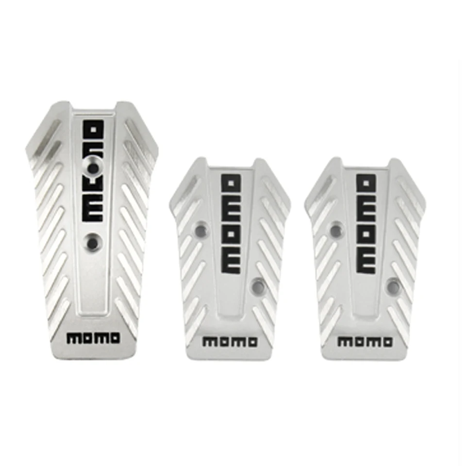 thumbnail image 2 of Momo Style Racing Pedals - Universal Non-Slip Aluminum Sport Pedal Covers For Manual Cars 2 of 12