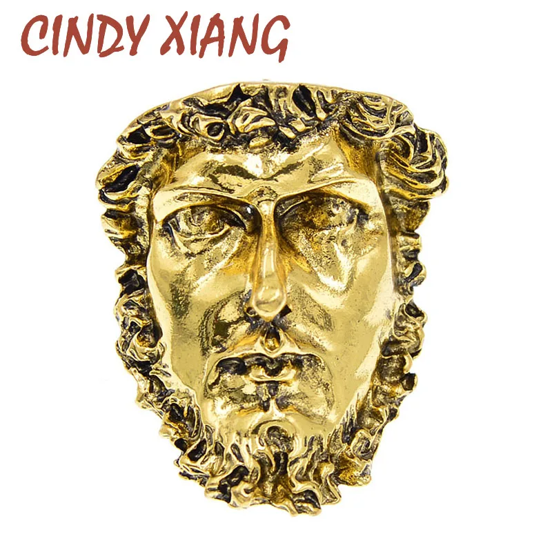 Женская и мужская брошь CINDY XIANG в виде лица из сплава ювелирные изделия унисекс