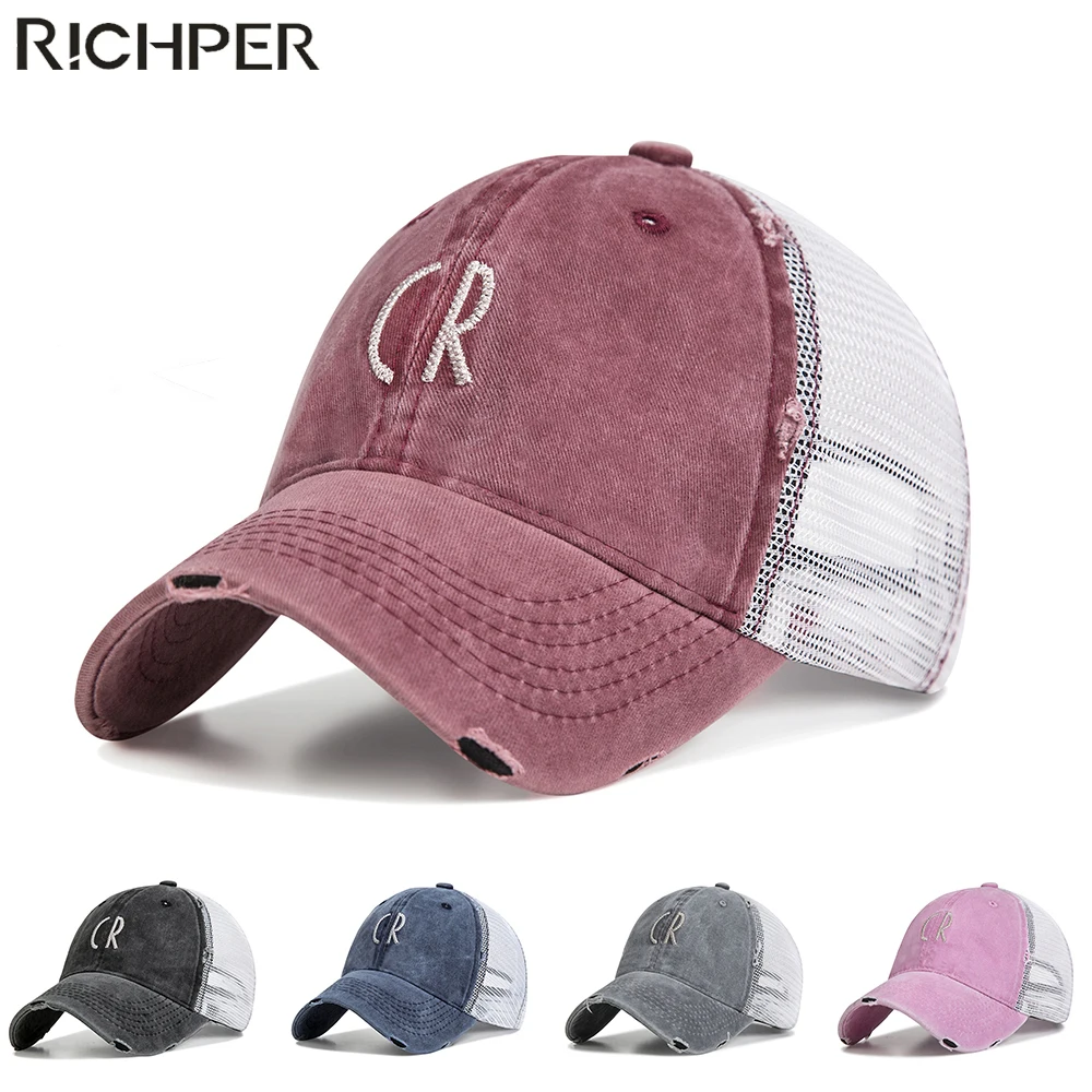 Летняя бейсбольная кепка для женщин и мужчин, кепка с надписью Gorras, Кепка в стиле хип-хоп, сетчатая Регулируемая косточка, кепка, головные уборы для мужчин и женщин, кепка для папы s
