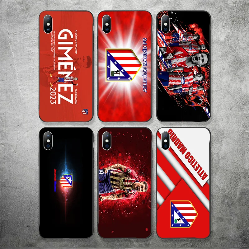 Чехол для телефона Gimenez i Phone Case Атлетико Мадрид FC DIY черный мягкий Уретановый