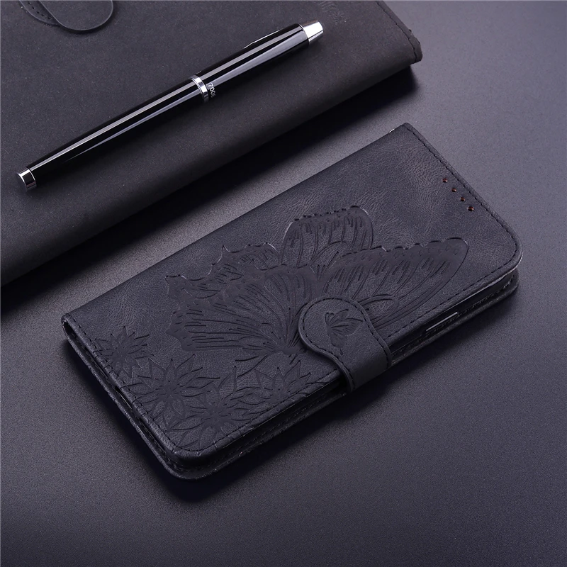 New Retro Embossed Big Butterfly Pattern For Huawei P Smart 2021 5G For Huawei Honor 10X Lite 5G Wallet Case Cover waterproof case for huawei