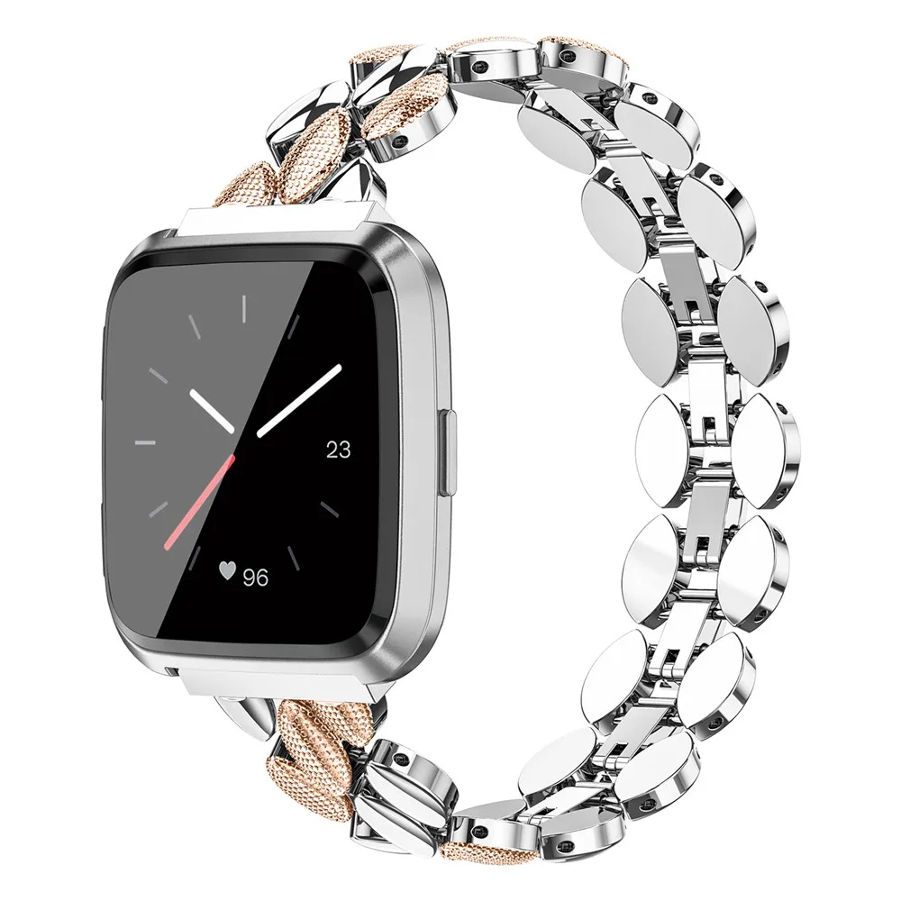 

Fashion Stainless Steel Watch Strap For Fitbit Versa Band Bracelet Replacement Metal Wristbands For Fitbit Versa Lite