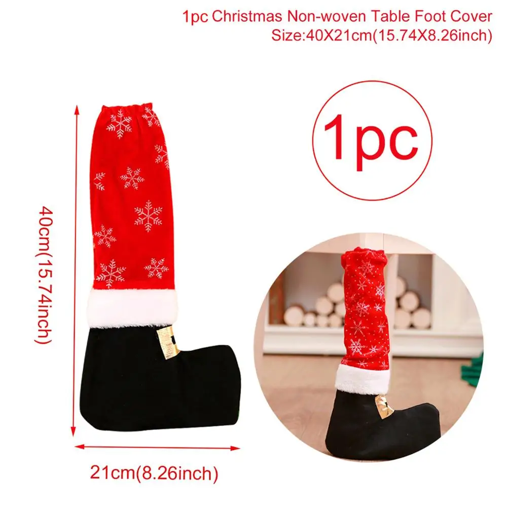 Chair Foot Cover FENGRISE, чехлы для ног на стол, стула, рождественские украшения для дома, рождественские украшения, Noel Navidad, Рождество, счастливый год - Цвет: Chair Foot Cover
