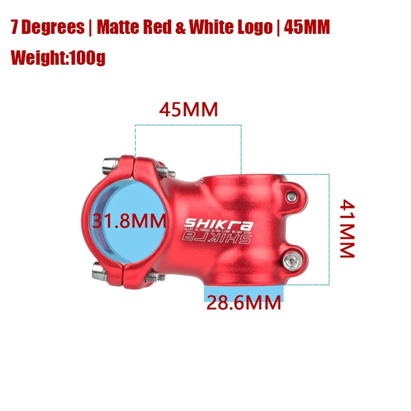 Potence de guidon de vélo pour Shikra en alliage d'aluminium, 31, 8 mm