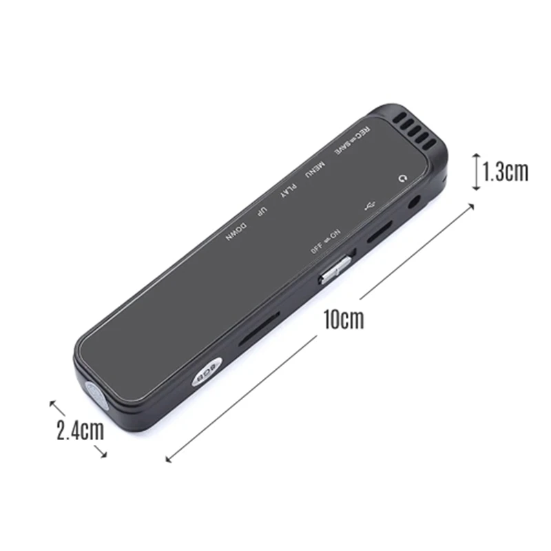 AABB-8GB Portable Digital Voice Recorder Dual-Core Noise Reduction MP3/WMA/FLAC/APE Audio Player Voice Activating Timed Recordin