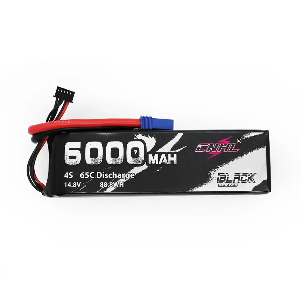 Аккумулятор CNHL Lipo 4S 14 8 в 6000 мАч 65C черная серия с разъемом EC5 для радиоуправляемого