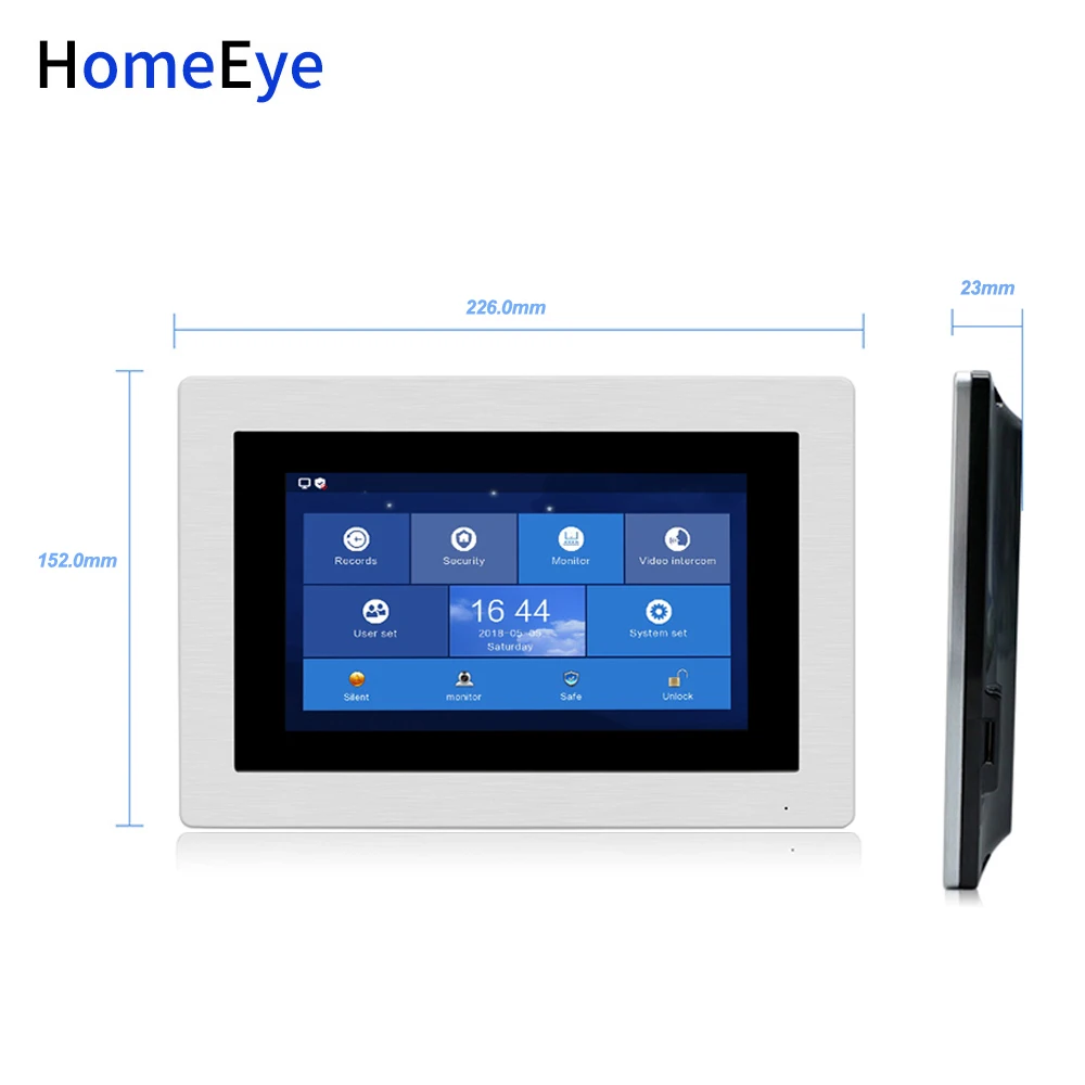 WiFi IP Video Door Phone Video Intercom Touch Screen TuyaSmart App Remote Unlock Password IC Card Security Access Control System