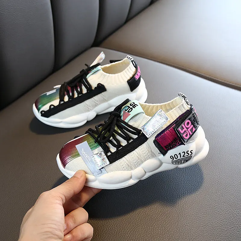 AFDSWG Spring and autumn new tennis girl child fashion White boy sneakers childrens shoes,children's footwear,child sport shoes кроссовки светящиеся детские детские кроссовки для мальчиков кеды мальчик для бега - Цвет: beige