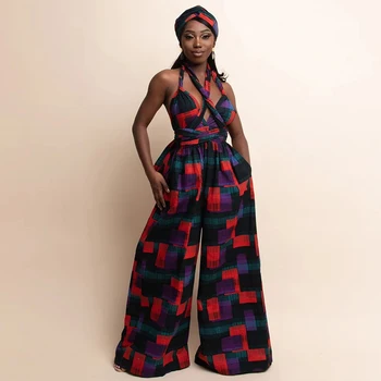 Chika African Suspenders Jumpsuit
