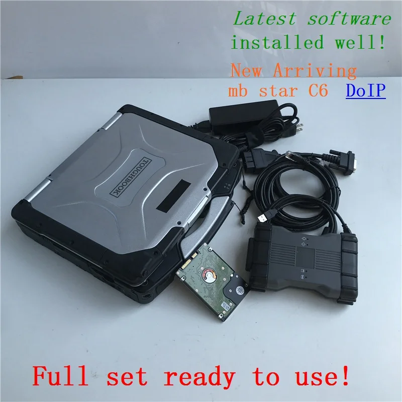 Mb star c6 ssd/hdd программное обеспечение,12 новейший лучший диагностический инструмент VCI подключение 6 CAN DOIP протокол CF-30 ноутбука cf30 готов к использованию - Цвет: C6-LAPTOP-HDD