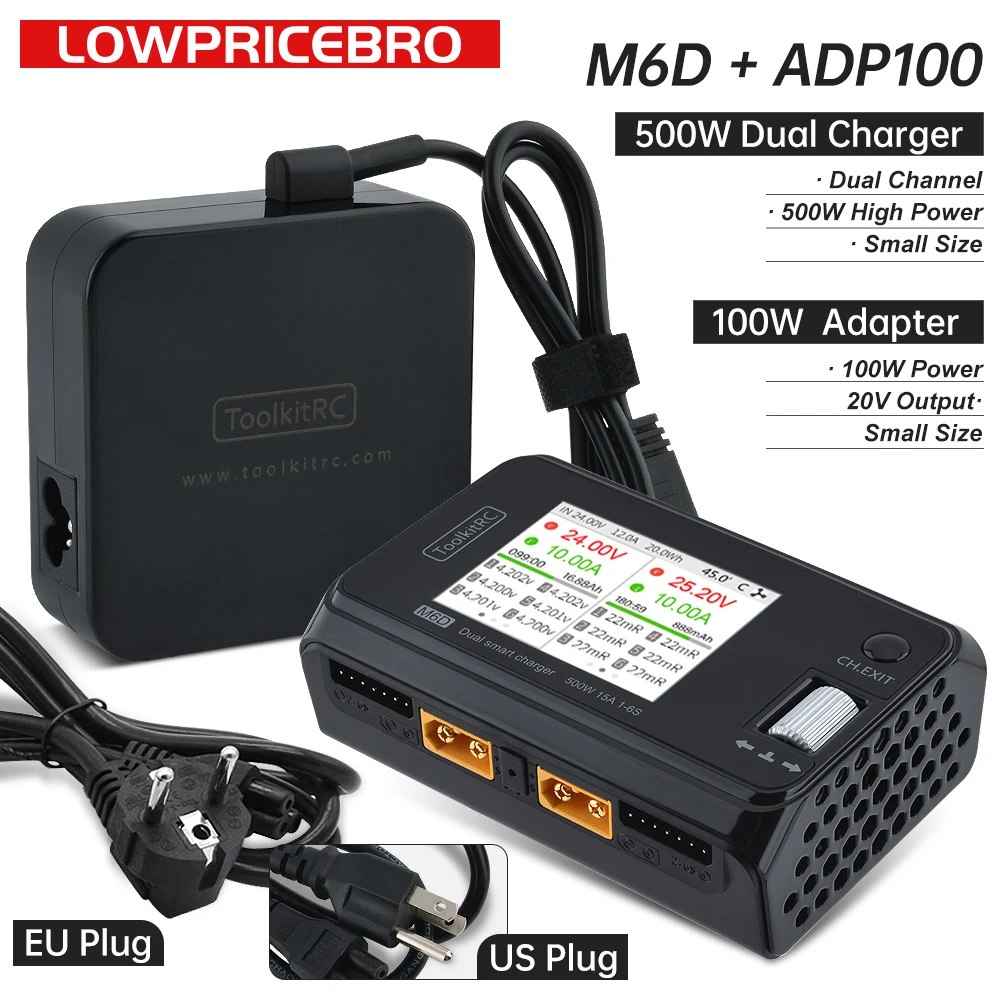 ToolkitRC M6D + ADP100 Power Adapter ToolkitRC M6D + ADP100 Power Adapter