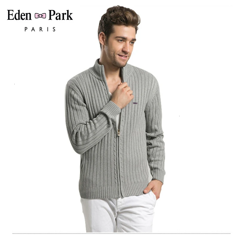 Высокое качество Мужская куртка Eden Park зима осень Chandail кардиганы homme тянет мужские куртки повседневные размера плюс 3XL 7101