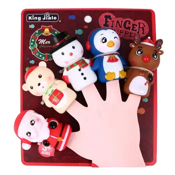 

5pcs Cartoon Christmas Model Finger Puppets Creative Children Finger Puppet Toys