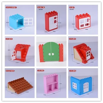 

Doors Windows roofs Building Block Set City MOC Accessories Bricks Big size Compatible All Brands Big block