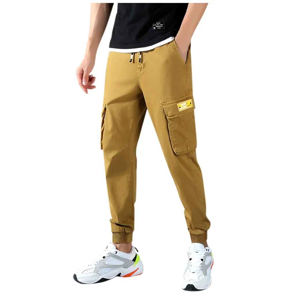 Брюки мужские уличные спортивные брюки прямые повседневные хлопковые облегающие спортивные брюки с карманами pantalones hombre штаны Z4