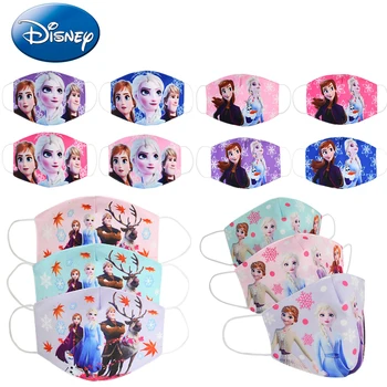 

Original Frozen Princess Elsa Anna Children Masks Anime Figures Mouth Face Mask Breathable Washable Anti-haze Gifts for Girls