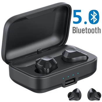 

Bluetooth 5.0 Wireless Earphones Charging Box With Microphone Sport Headsets for Mobile Phone Gaming LED Digital Earbuds