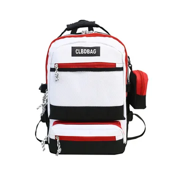 

New cattle shoulder bag computer bag men and women hit color tide cool backpack,School bag, backpack, girlfriends bag, couple ba
