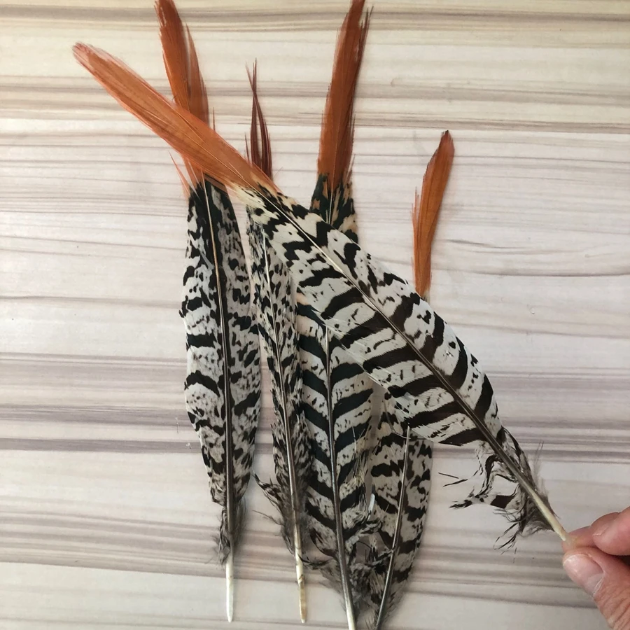 

Натуральные перья фазана зебры с красным наконечником, длина 25-30 см, 20-25 см, 15-20 см, 100 шт./лот