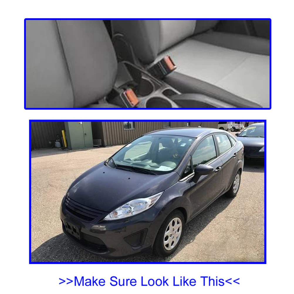 Ящик для хранения Ford Fiesta 2011 2019 поворотный подлокотник чашки черный кожаный 2013