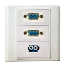 Разъем: 2x VGA+ LC волоконно-оптический видео дисплей модули информация настенное крепление лицевой панели гнездо