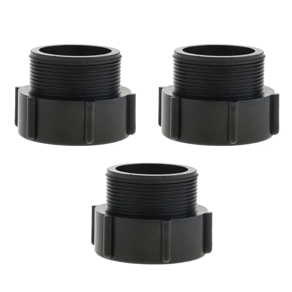 3 Piece DN50 BSP Thread Hose Pipe 2 Inch IBC Tote Tank Valve Adapter, Coarse Thread to Fine Thread