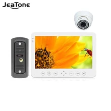 

JeaTone 7''HD Wired Intercom for Home Video Doorbell Monitor IR Night Vision Motion Sensor for Home Security+1200TVL indoor Cam