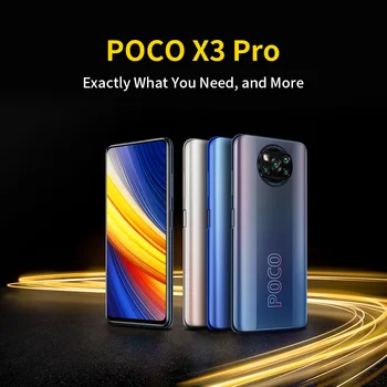 POCO X3 Pro Global Version 6GB+128GB/8GB+256GB Xiaomi Smartphone Snapdragon 860 120Hz DotDisplay 33W Fast Charger AI Camera NFC 2