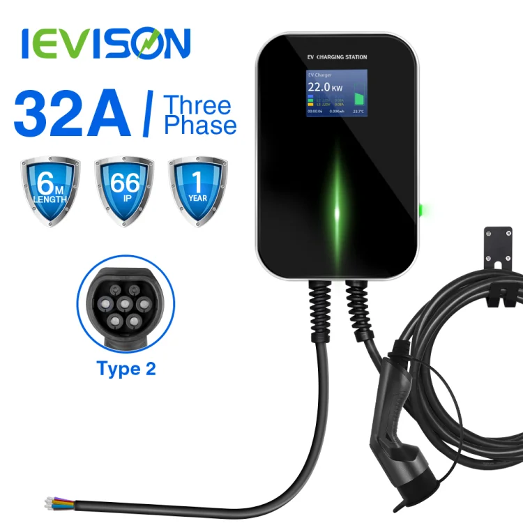 32A 3 фазы EV Зарядное устройство Wallbox станция зарядки электромобилей EVSE с Тип 2