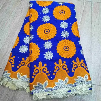 

Very soft neat embroidery Cotton voile lace 5 yards African Swiss fabric mix Guipure lace Latest African cord fabric