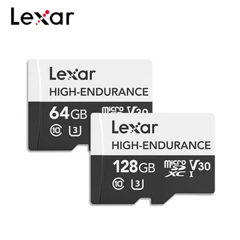 

Lexar 12,000hours HIGH-ENDURANCE Memory Card 128GB TF Card up to 100MB/s IPX7 waterproof Micro SD Card for security monitoring