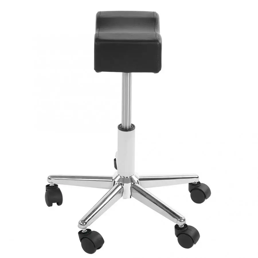 

Height Adjustable Rolling Pedicure Chair Comfortable Seat Cushion Stool with Movable Wheels Nail Art Salon Manicure Chair Stool