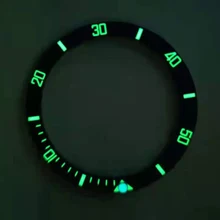 

38mm Flat Ceramic bezel Insert fit for Seiko SKX007 SKX009 SRPD SRPE Watch Accessories Green luminous Bezel Insert Men Gift