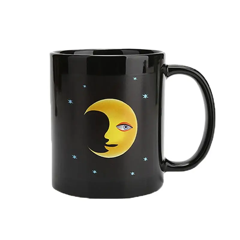 

1pc Ceramic Mug Heat Sensitive Drinking Cup for Cappuccino Latte Coffe Tea Juice